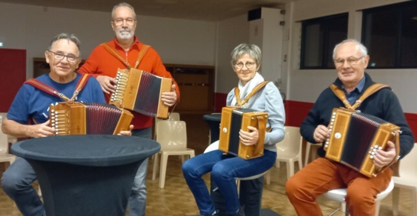 Dédé, Gilles, Annie et Hubert
