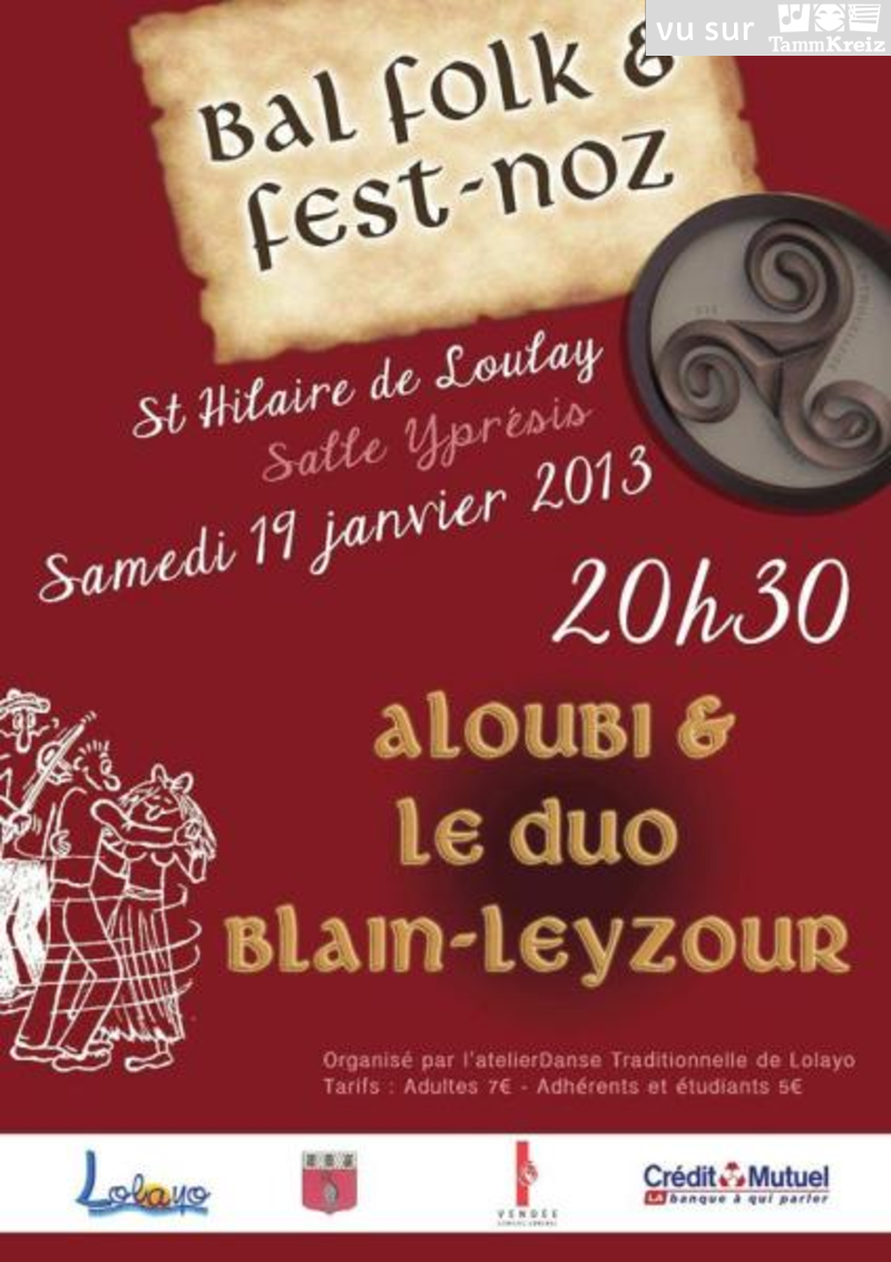 Fest-Noz/Bal folk à Saint-Hilaire-de-Loulay