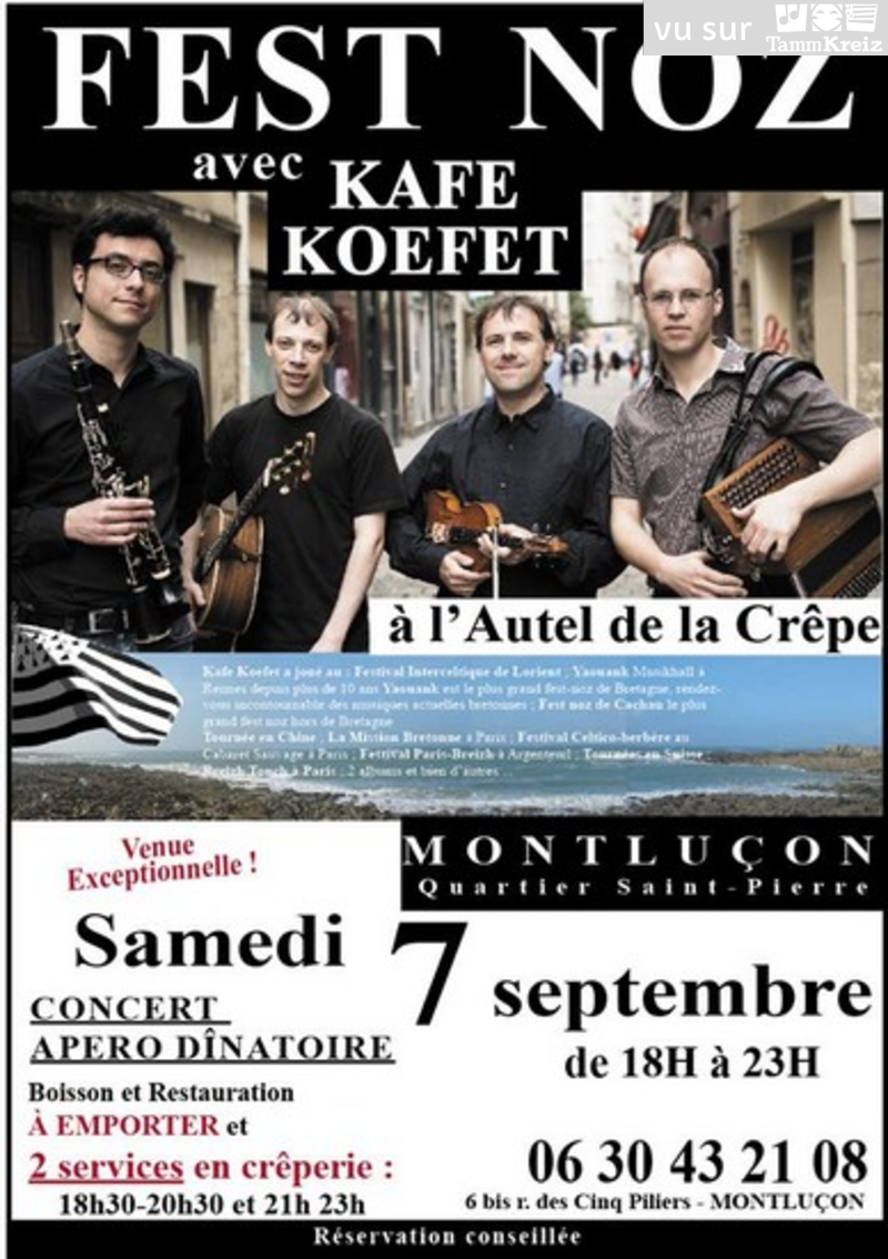 Concert et Fest-Noz à Montluçon