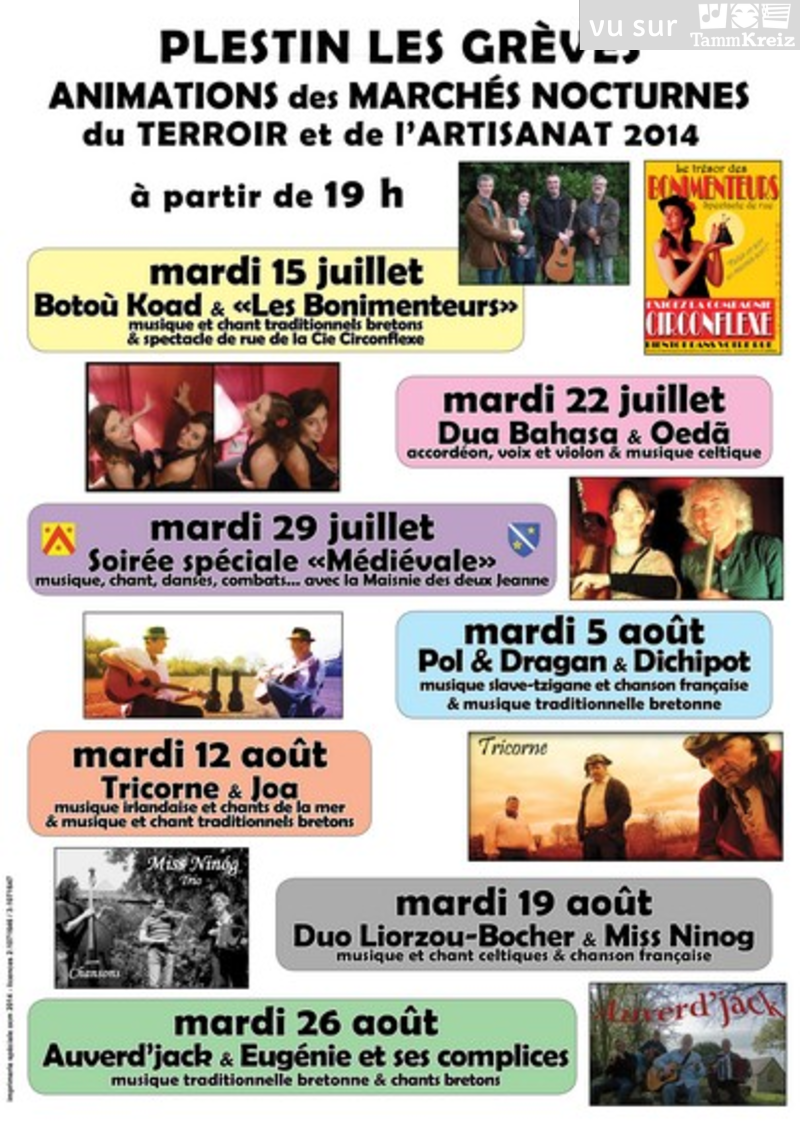 Concert et Fest-Noz à Plestin-les-Grèves