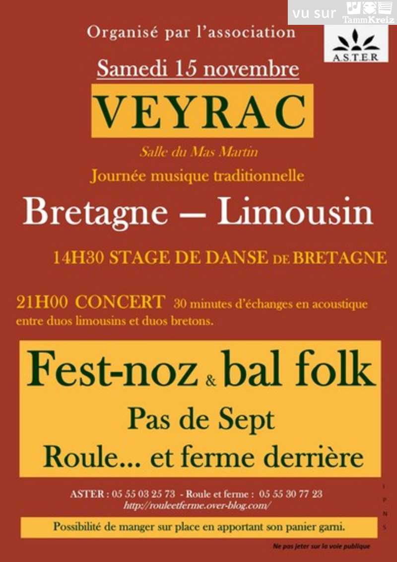Fest-Noz/Bal folk à Veyrac