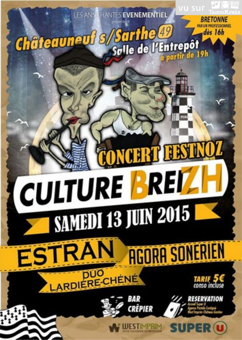 Concert et Fest-Noz à Chateauneuf-sur-Sarthe 