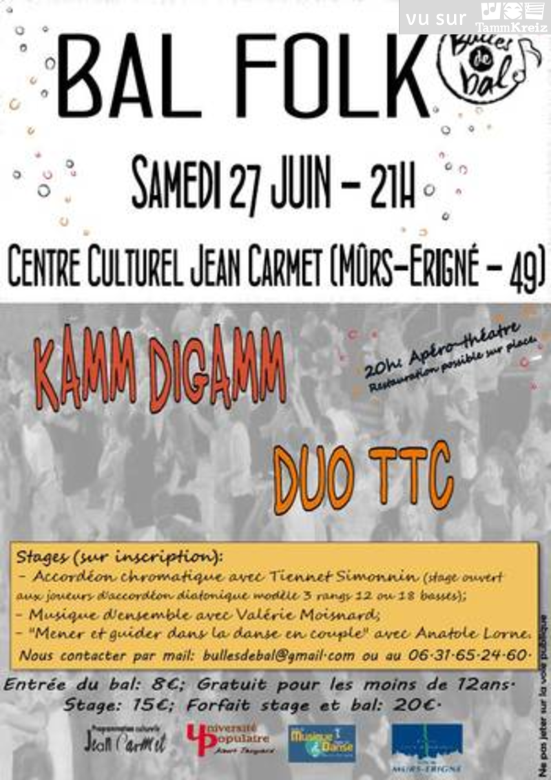 Fest-Noz/Bal folk à Mûrs-Erigné