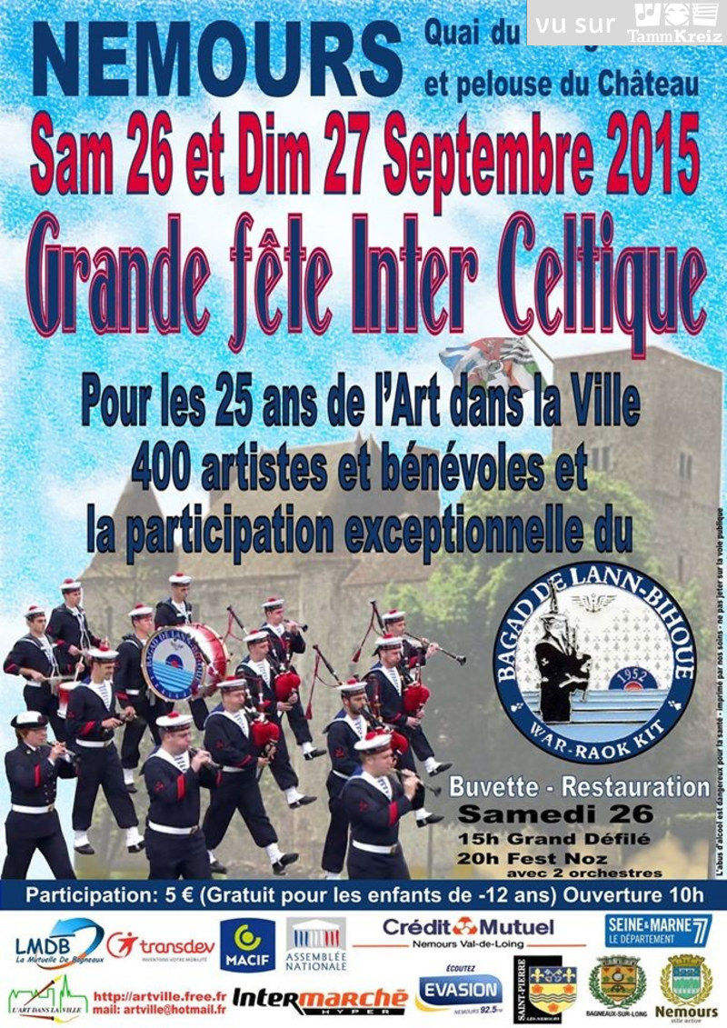 Concert et Fest-Noz à Nemours