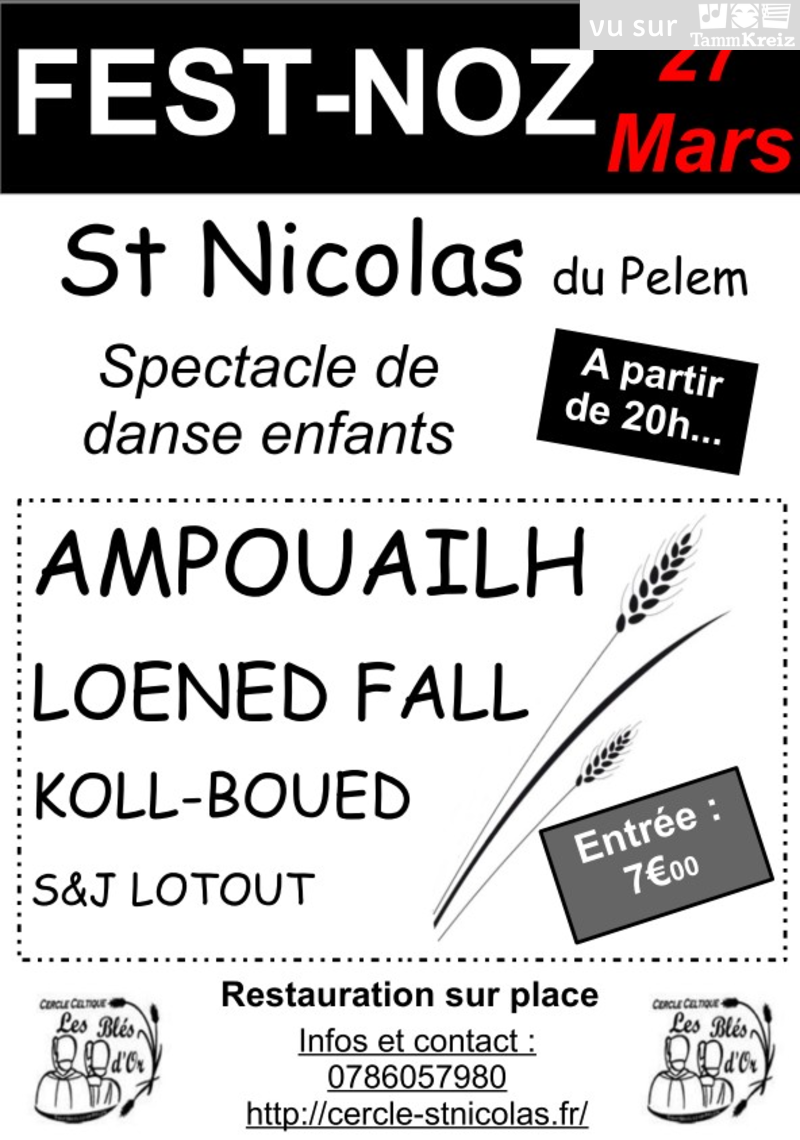Fest Noz à Saint-Nicolas-du-Pélem
