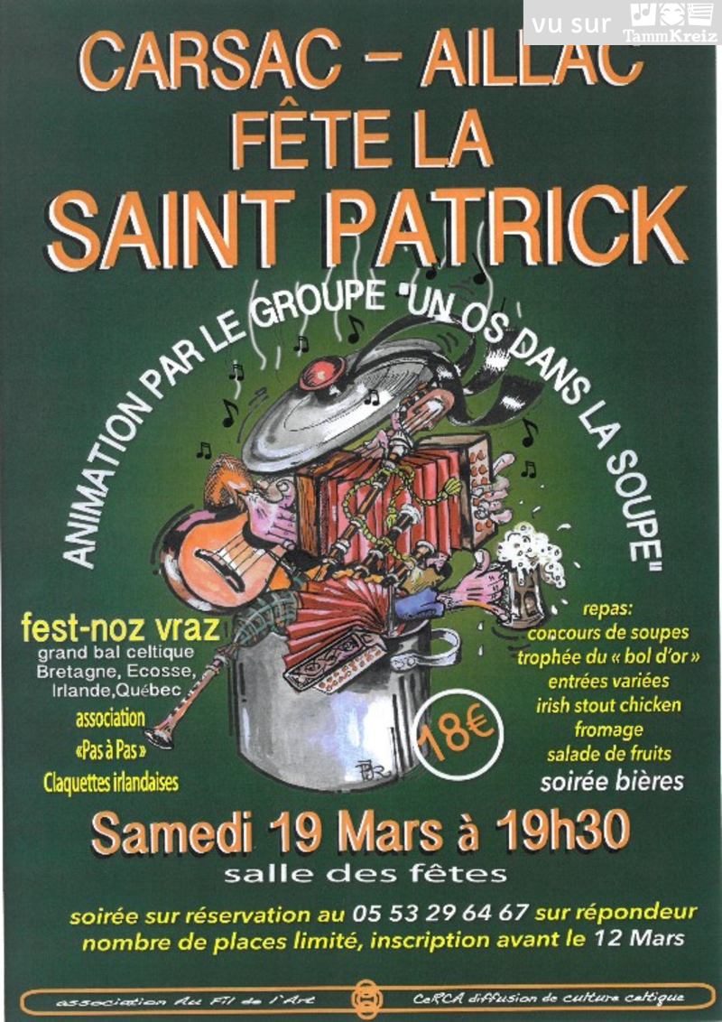 Repas et fest-noz à Carsac-Aillac