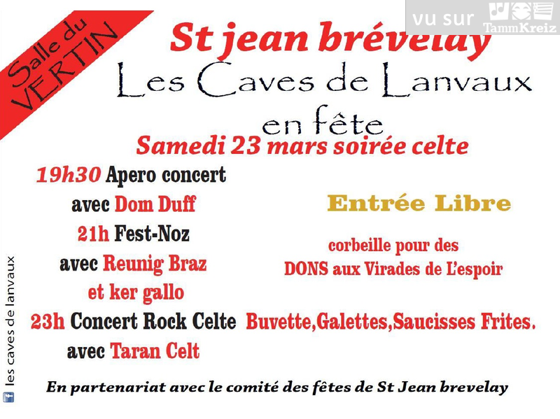 Concert et Fest-Noz à Saint-Jean-Brévelay