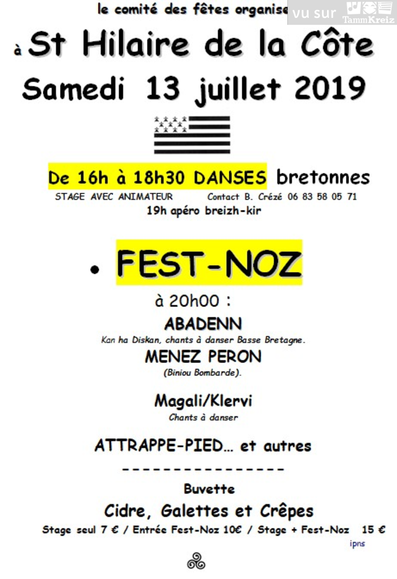Fest Noz à Saint-Hilaire-de-la-Côte