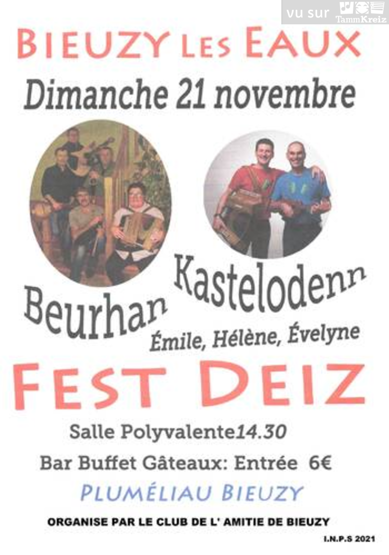 Fest Deiz à Bieuzy-les-Eaux