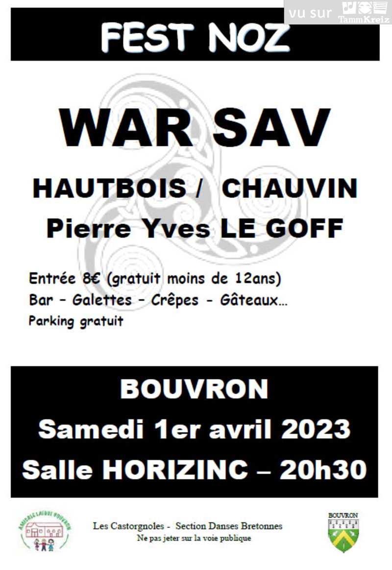 Fest Noz&nbsp;à&nbsp;Bouvron