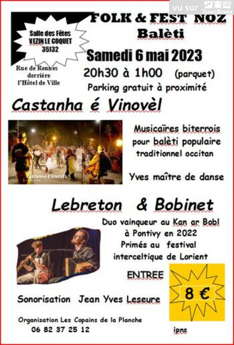 Baléti/Fest-Noz à Vezin-le-Coquet