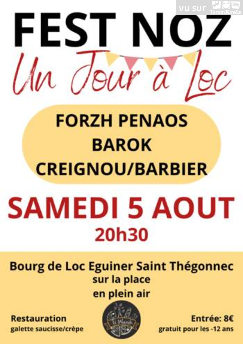 Fest Noz à Saint-Thégonnec Loc-Eguiner