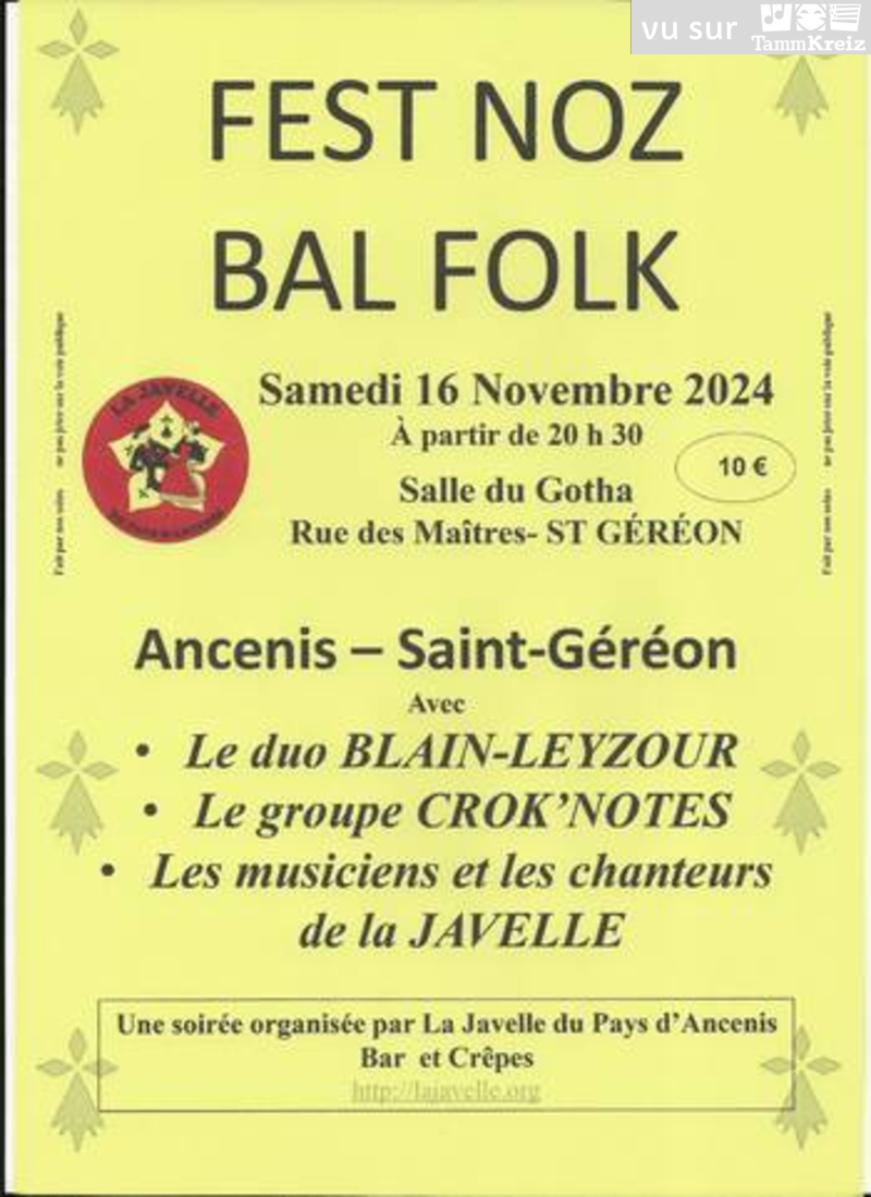 Fest-Noz/Bal folk à Ancenis