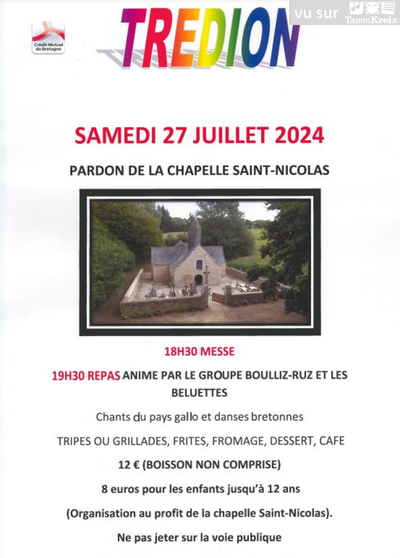 Repas et fest-noz à Trédion