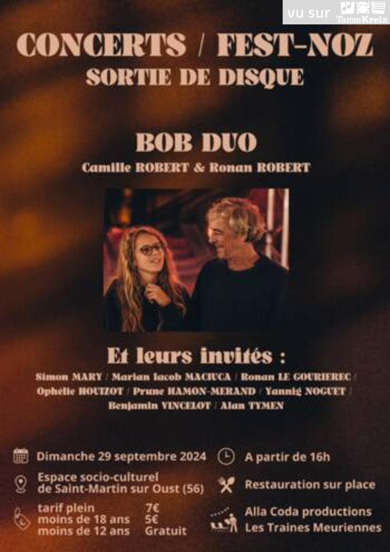 Concert et Fest-Noz à Saint-Martin-sur-Oust