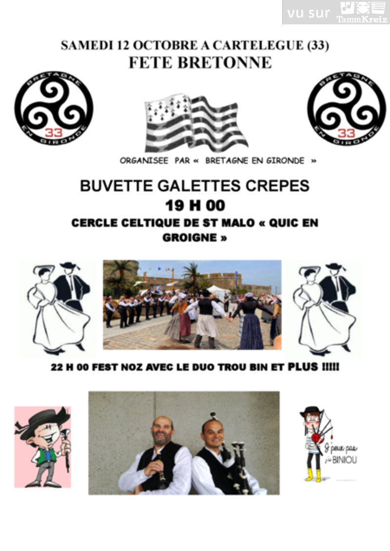 Spectacle et fest-noz à Cartelegue
