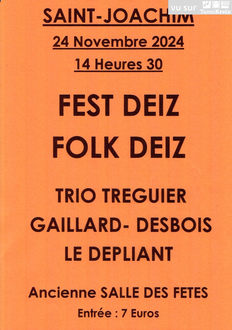 Fest-deiz/bal à Saint-Joachim