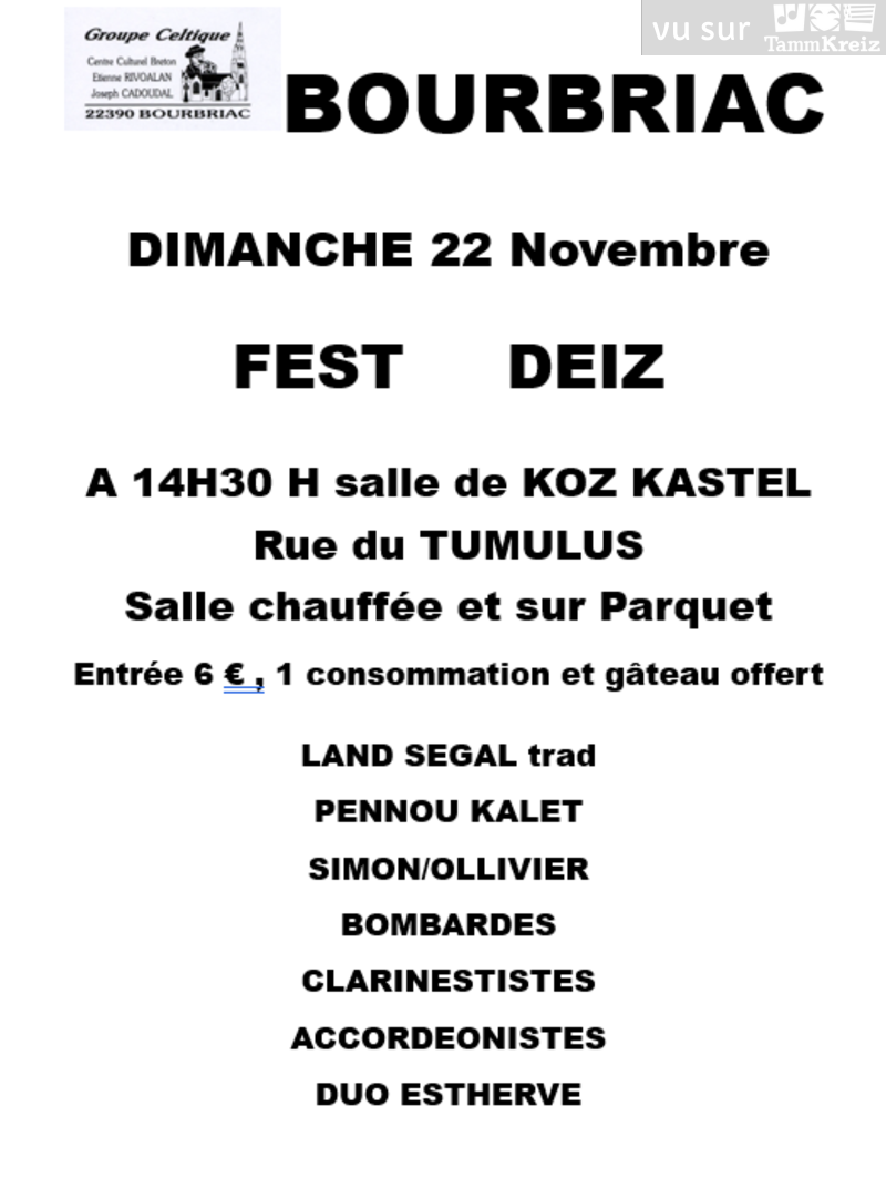 Fest Deiz&nbsp;à&nbsp;Bourbriac