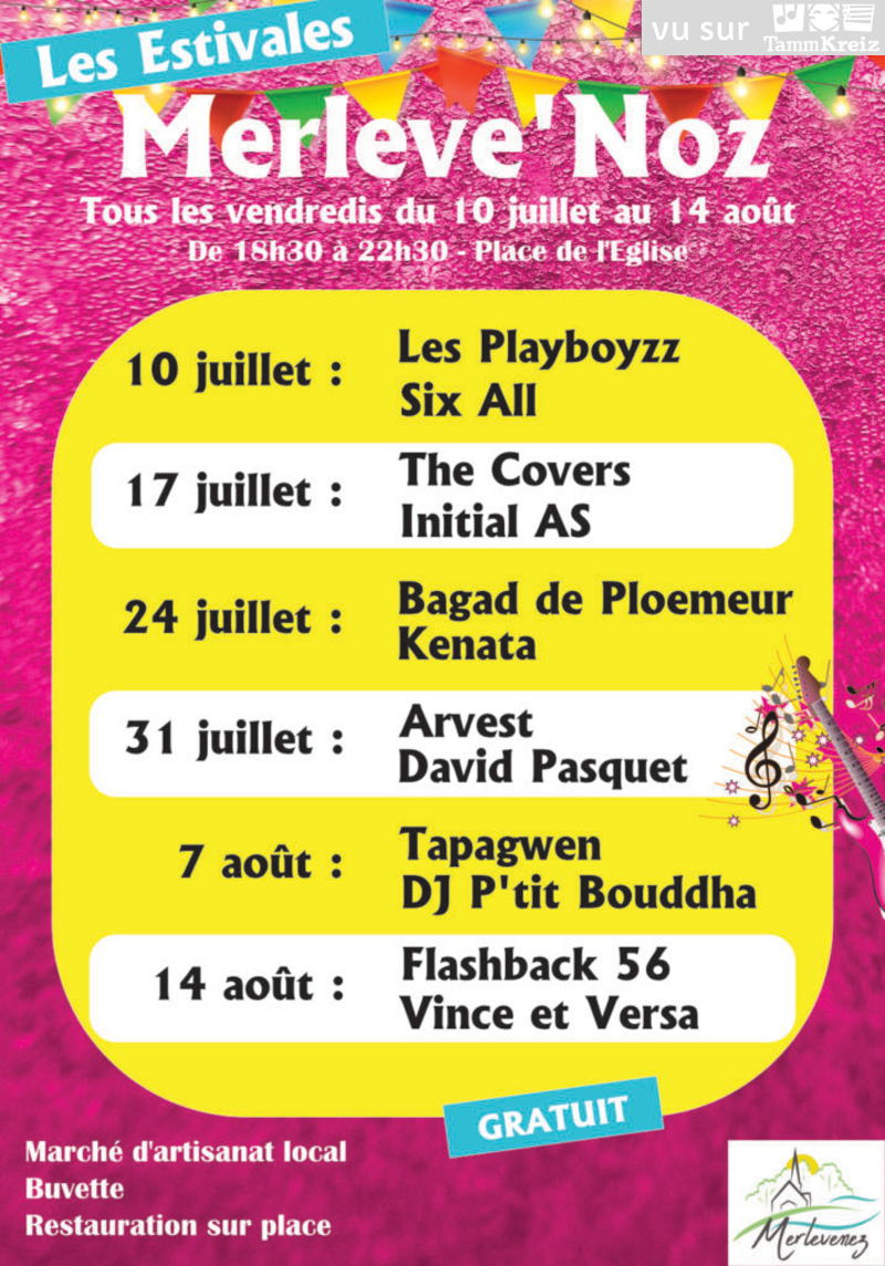 Concert et Fest-Noz&nbsp;à&nbsp;Merlevenez