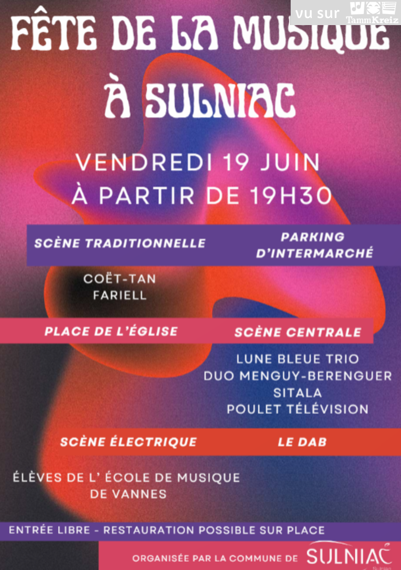 Concert et Fest-Noz&nbsp;à&nbsp;Sulniac