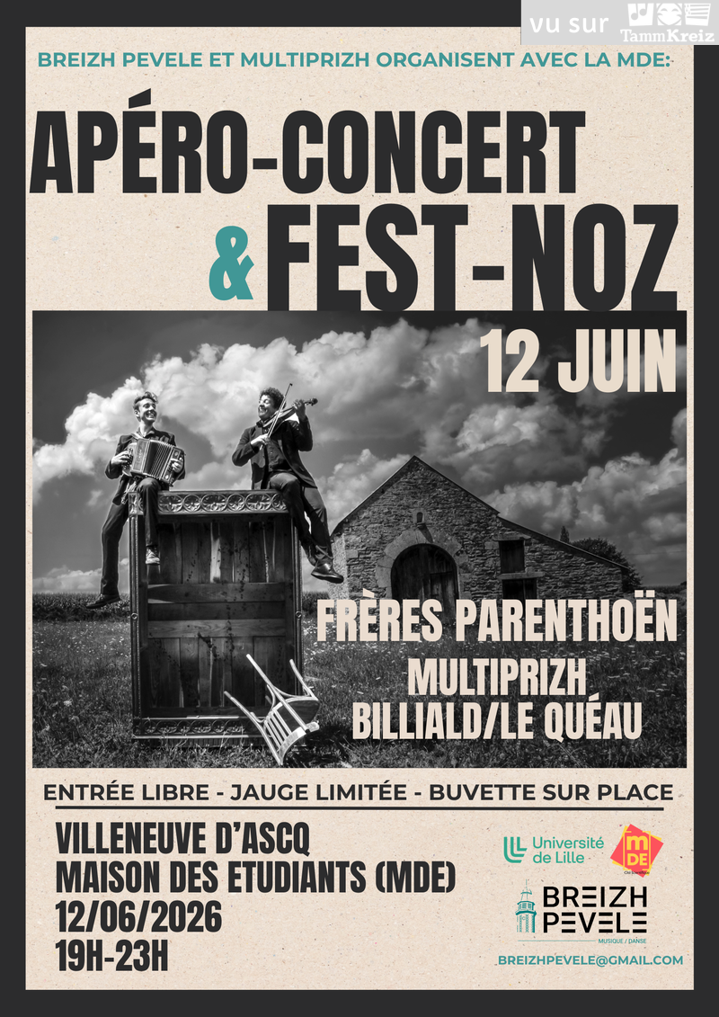 Concert et Fest-Noz&nbsp;à&nbsp;Villeneuve d'Ascq