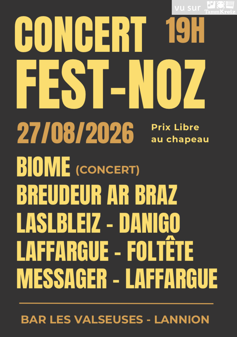 Concert et Fest-Noz&nbsp;à&nbsp;Lannion