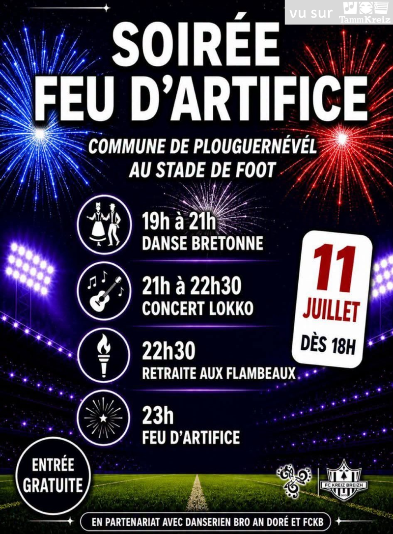 Concert et Fest-Noz&nbsp;à&nbsp;Plouguernevel