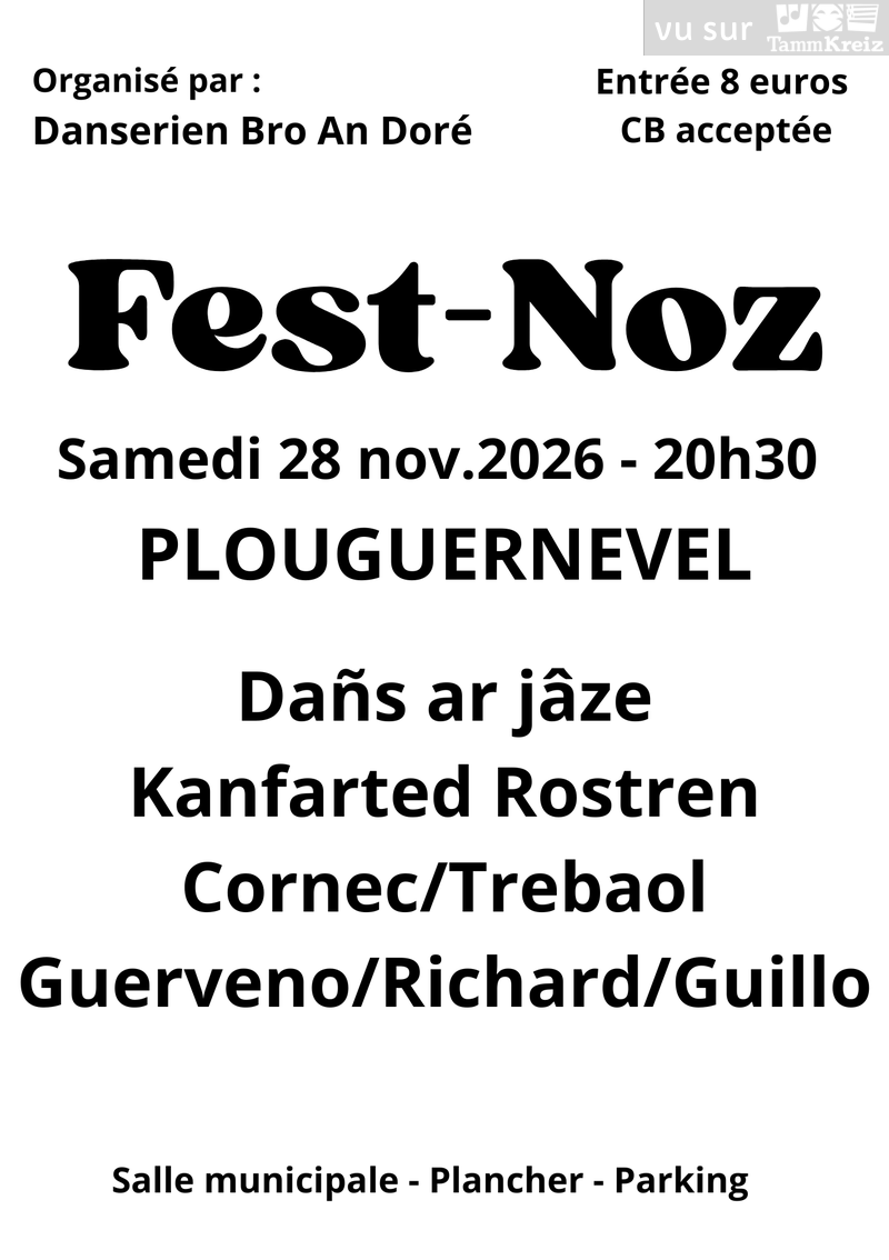 Fest Noz&nbsp;à&nbsp;Plouguernevel