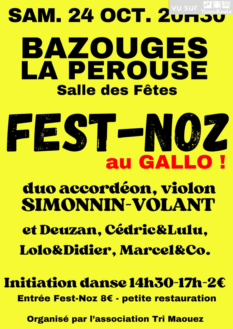 Fest Noz&nbsp;à&nbsp;Bazouges-la-Pérouse