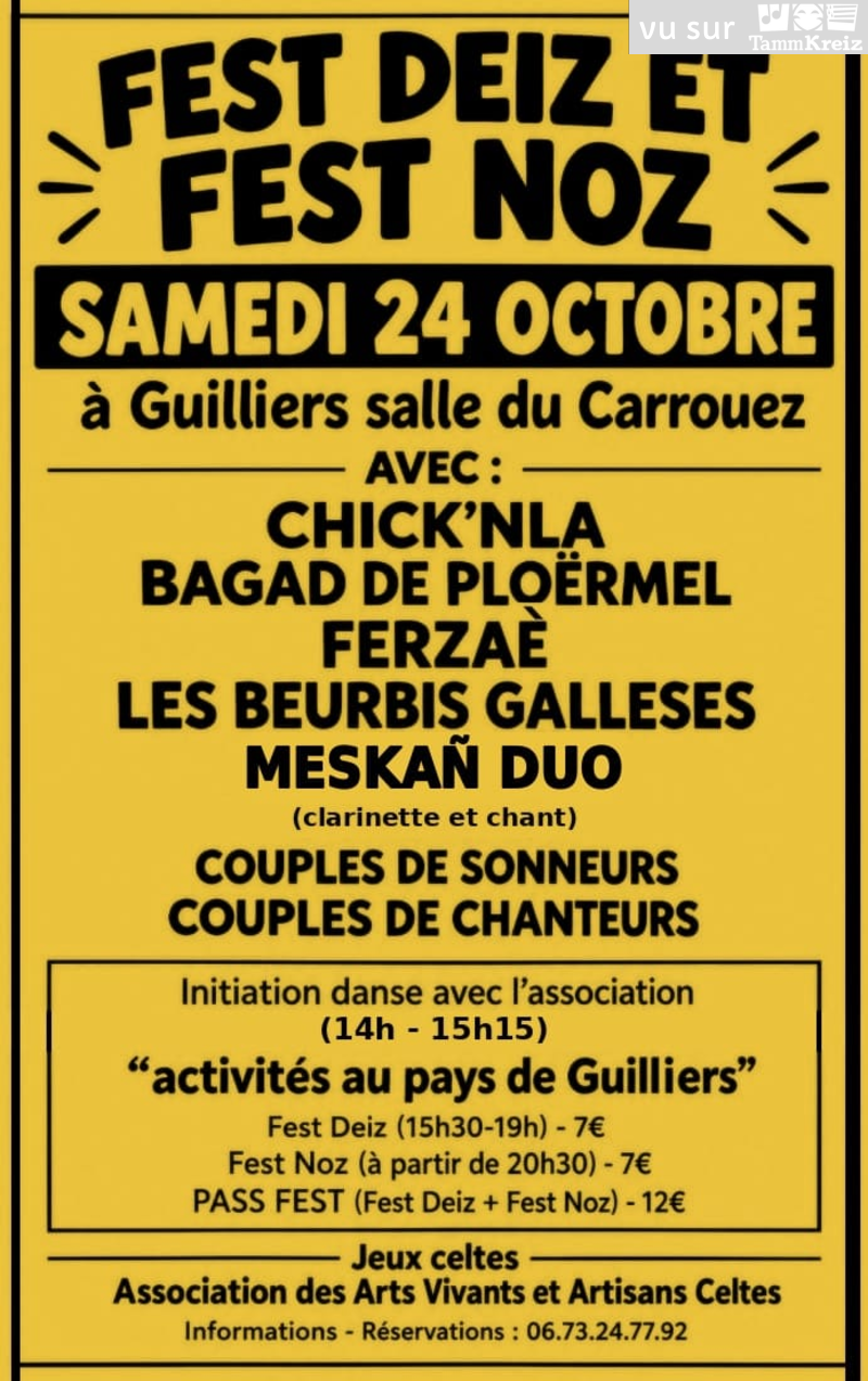 Fest-deiz ha noz&nbsp;à&nbsp;Guilliers