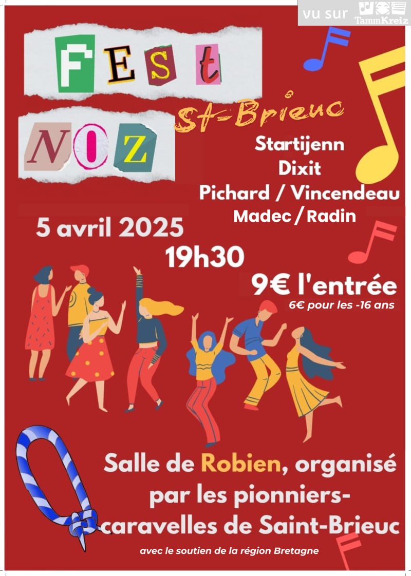 Fest-noz à Saint-Brieuc<br>Un ticket conso offert à nos adhérents