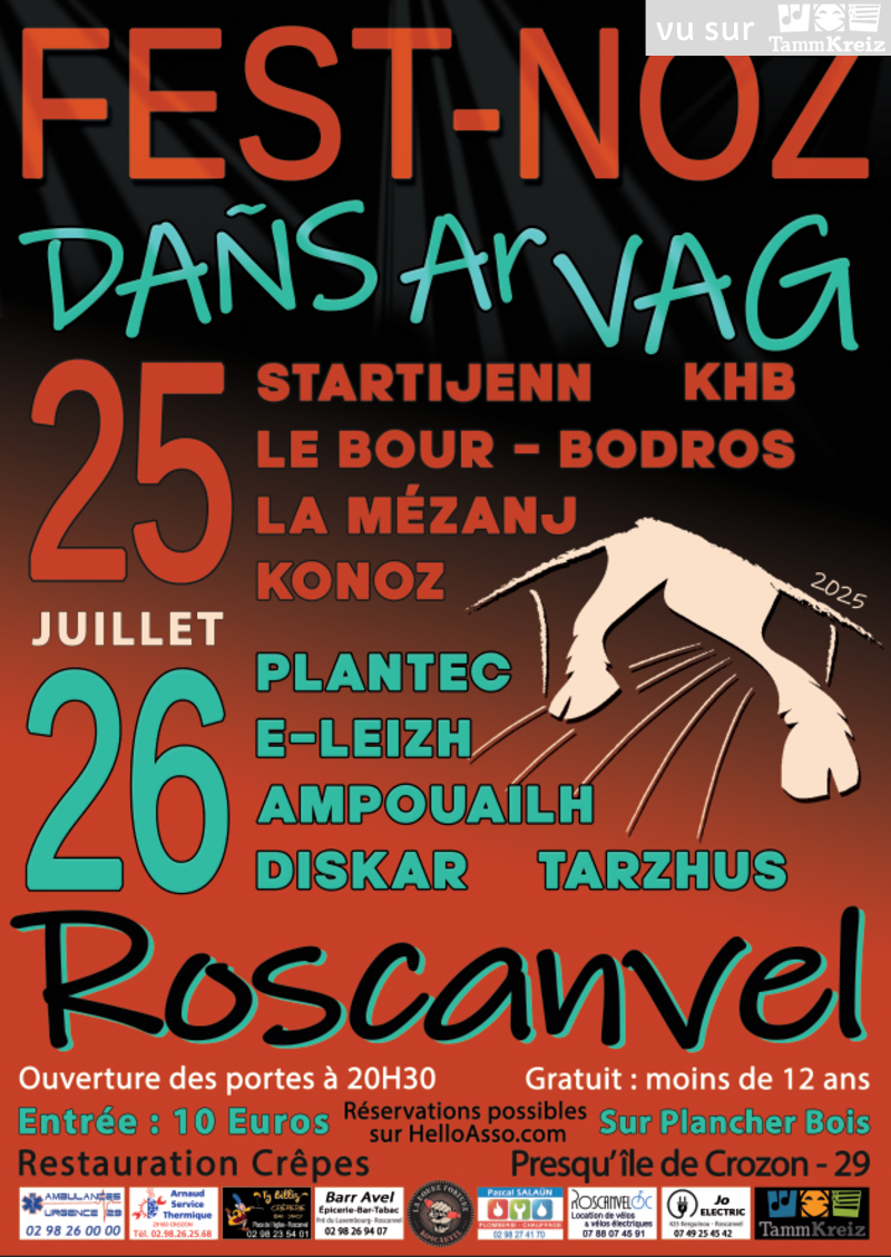 Dañs ar vag à Roscanvel<br>Un ticket conso offert à nos adhérents