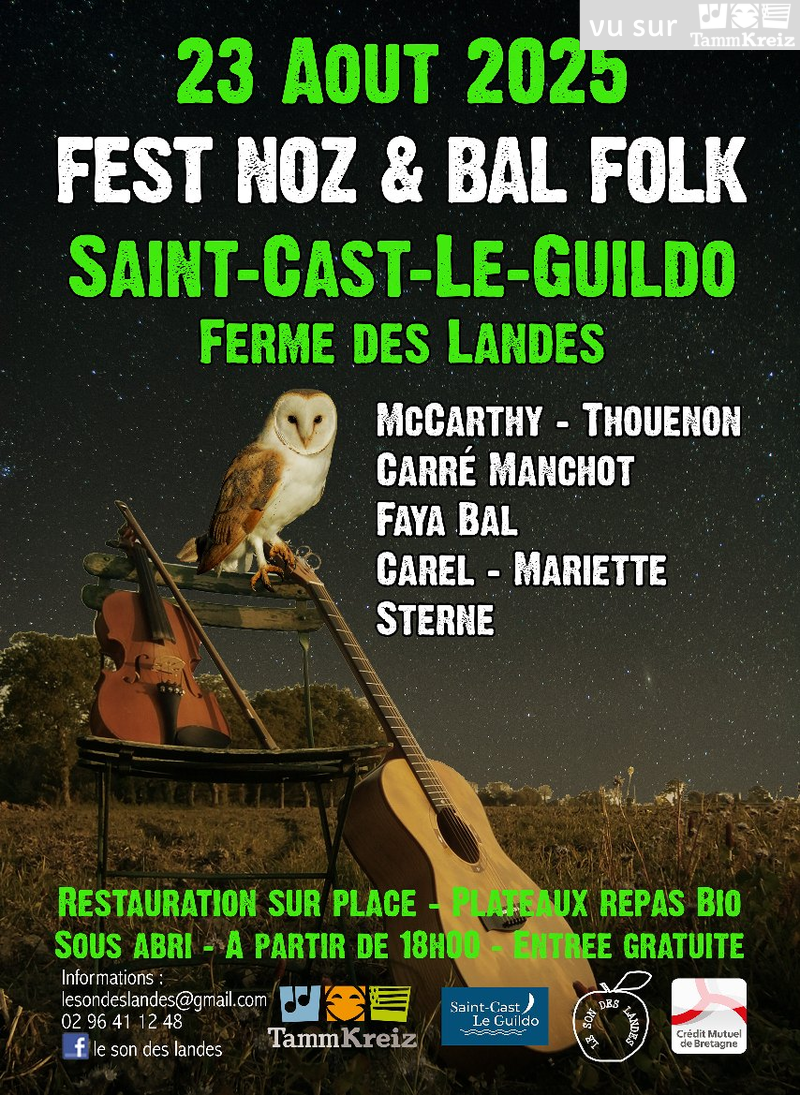 Fest-noz à St Cast-le-Guildo<br>Un ticket conso offert à nos adhérents