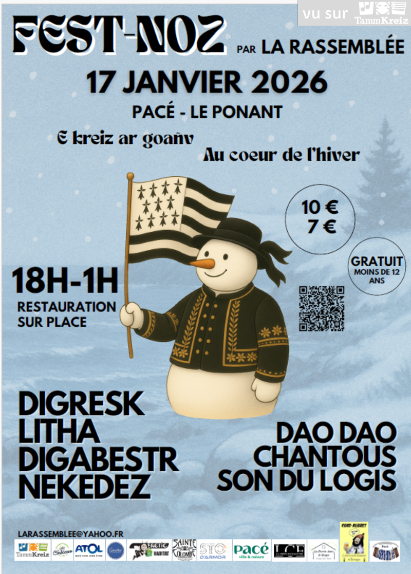 Fest-noz à Pacé<br>3€ de réduction offert à nos adhérents cartés