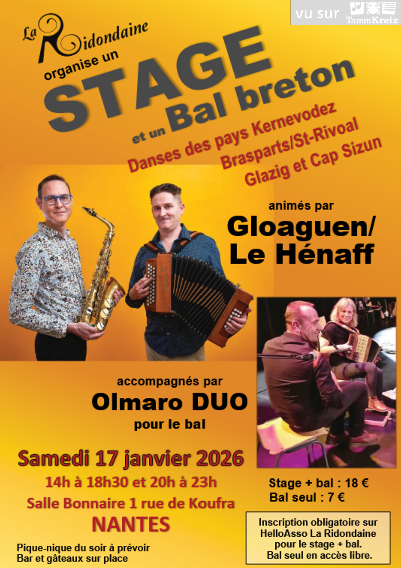 Fest-noz à Nantes<br>Un ticket conso offert à nos adhérents