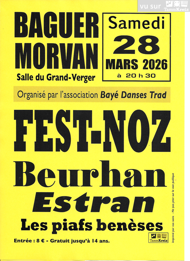 Fest-noz à Baguer-Morvan<br>Un ticket conso offert à nos adhérents