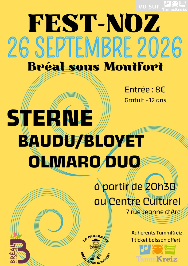 Fest-noz à Bréal-sous-Montfort<br>Un ticket conso offert à nos adhérents