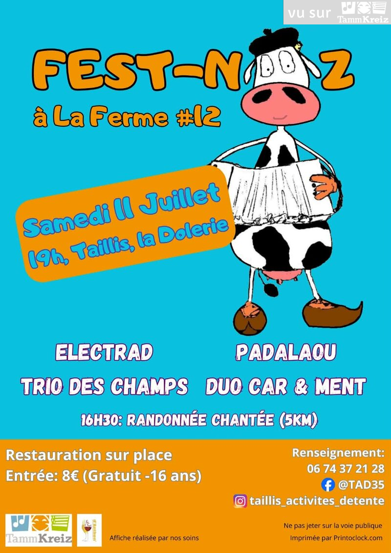 Fest-noz à Taillis<br>Un ticket conso offert aux adhérents