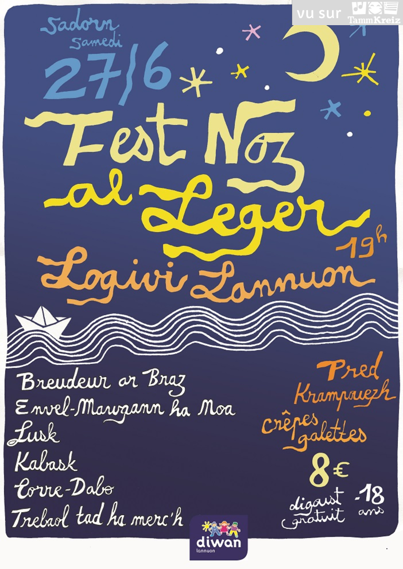 Fest al Leger à Lannionbr>Un ticket conso offert à nos adhérents