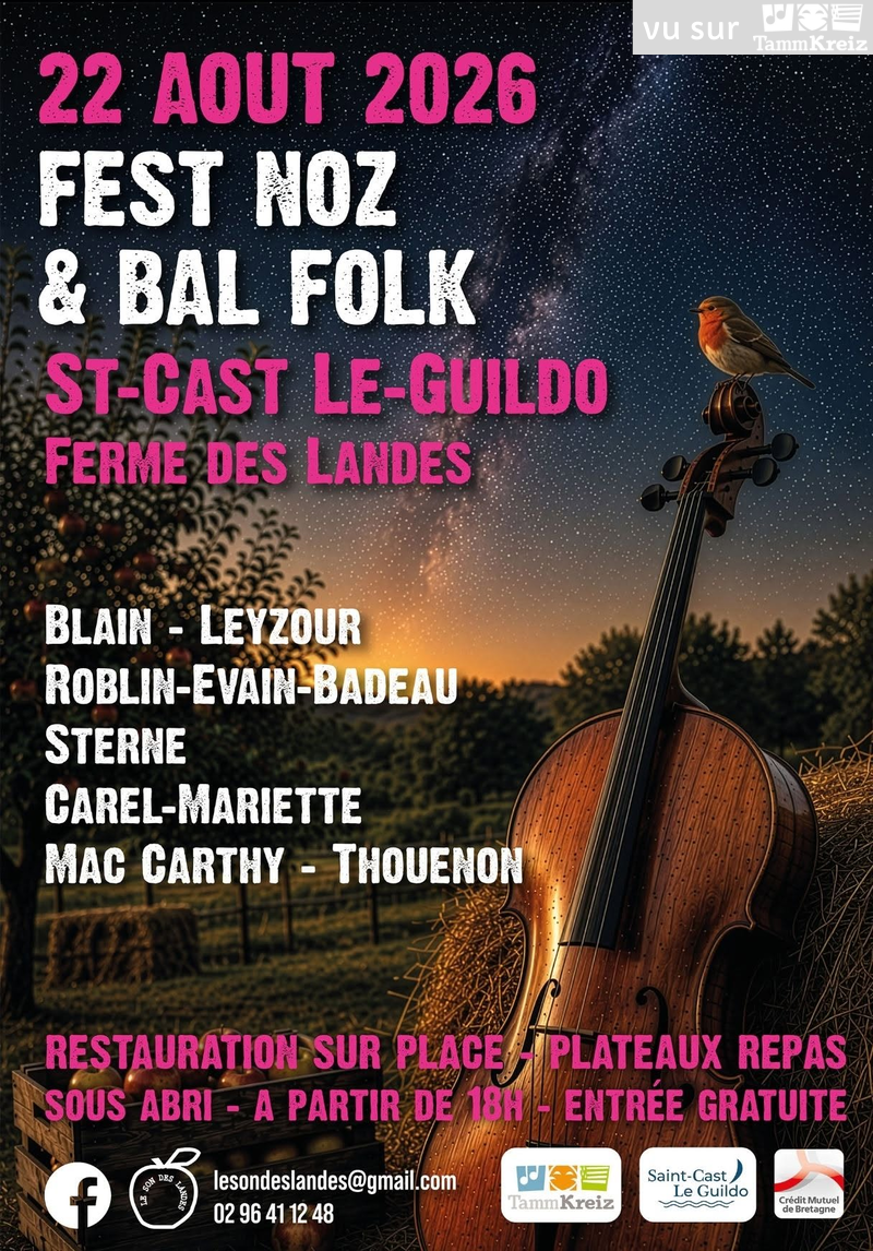 Fest-noz à St Cast-le-Guildo<br>Un ticket conso offert à nos adhérents