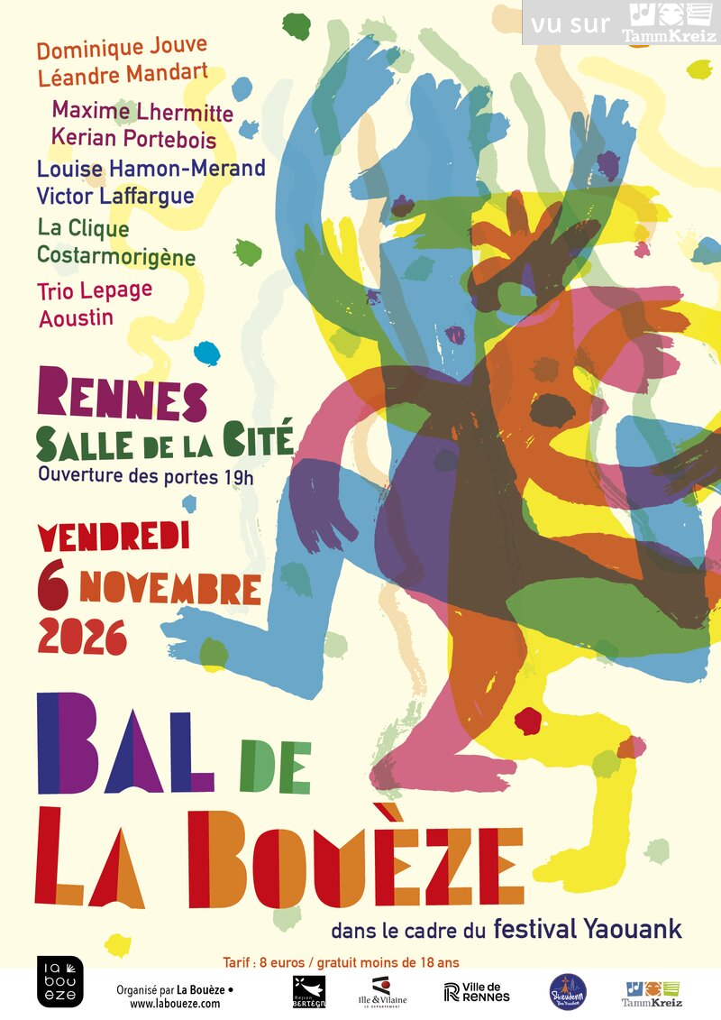 Bal de La Bouèze à Rennes<br>Un ticket conso offert à nos adhérents