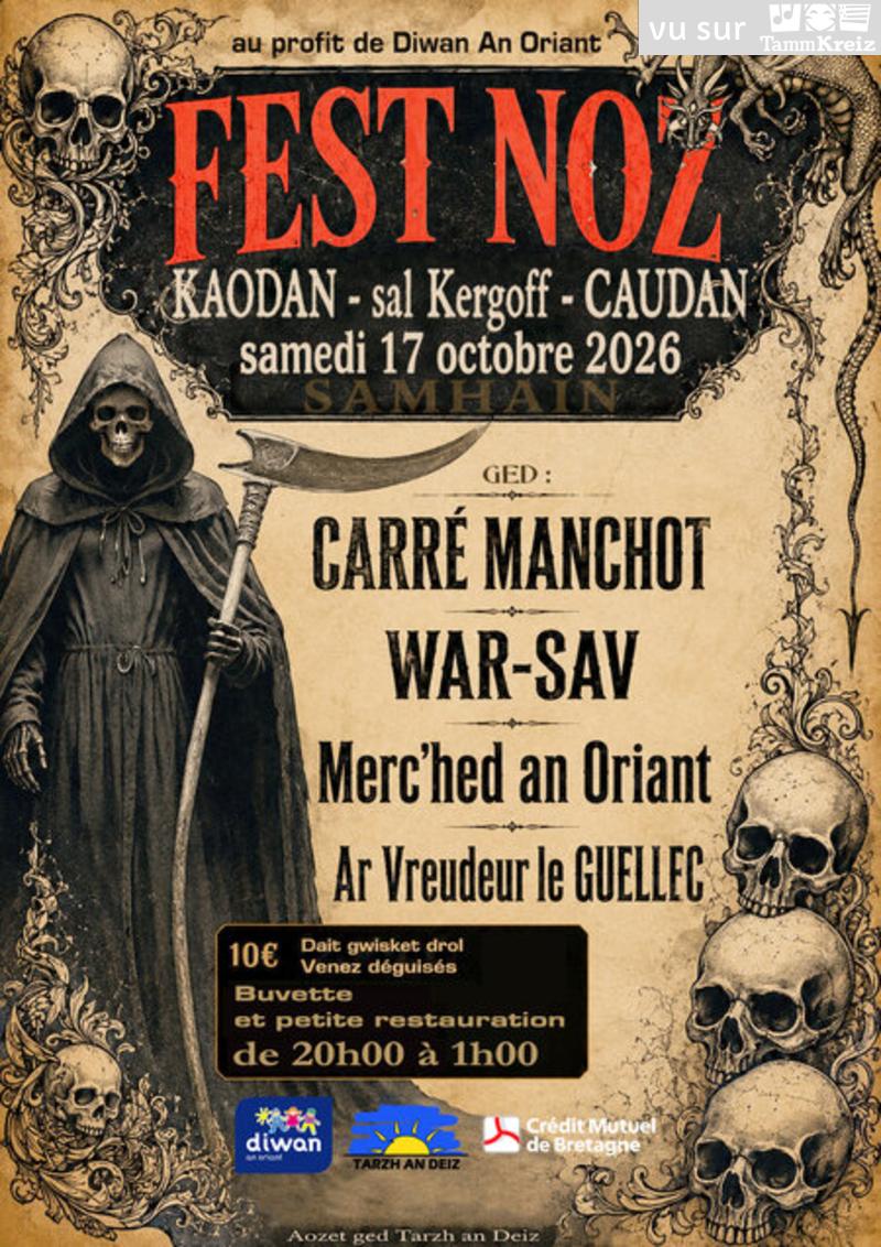 Fest-noz à Caudan<bR>Un ticket conso offert aux adhérents