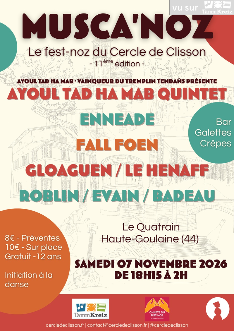 Fest-noz à Haute-Goulaine<br>Un ticket conso offert à nos adhérents