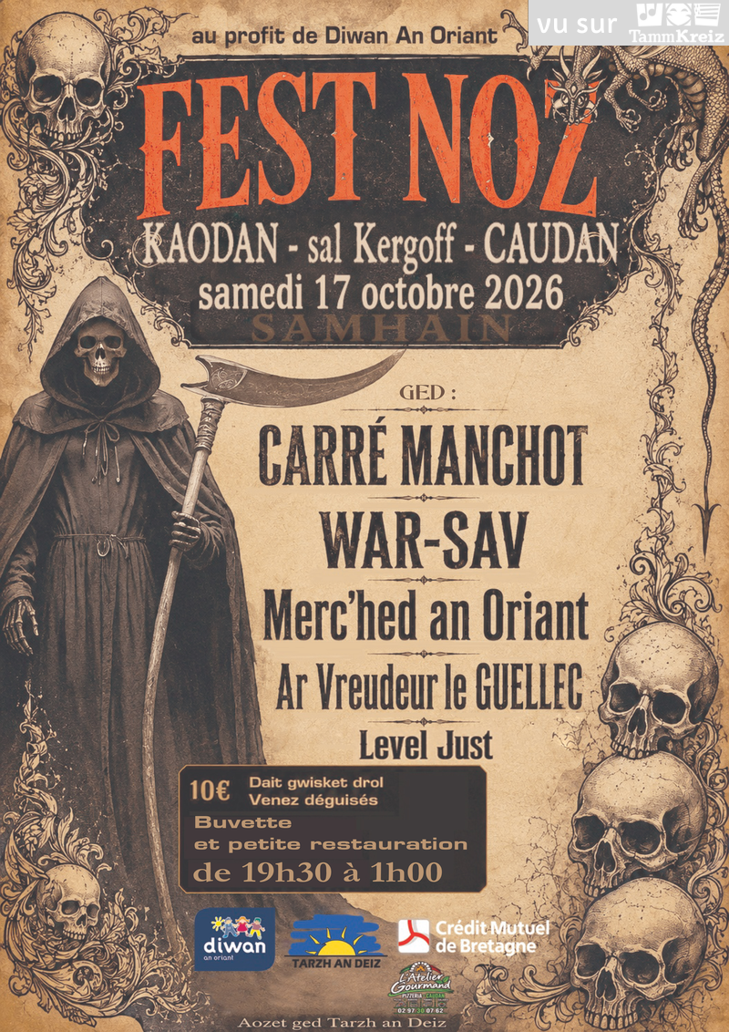 Fest-noz à Caudan<bR>Un ticket conso offert aux adhérents