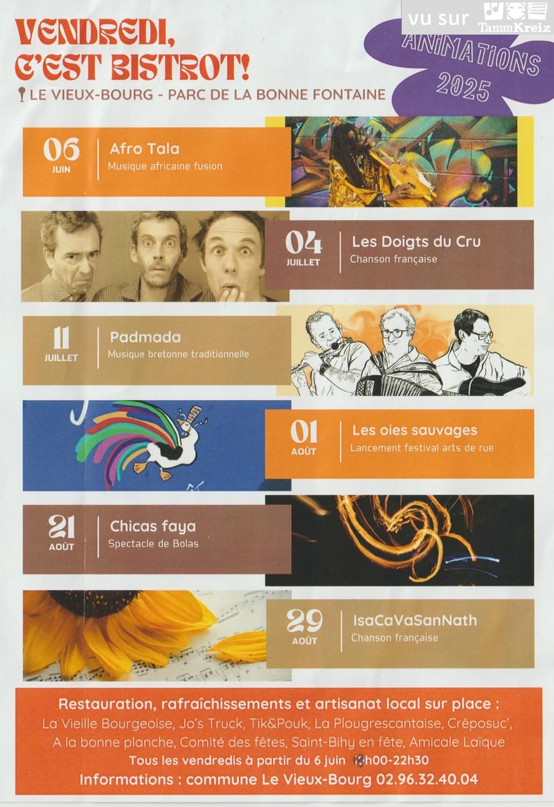 Concert et Fest-Noz à Le Vieux-Bourg