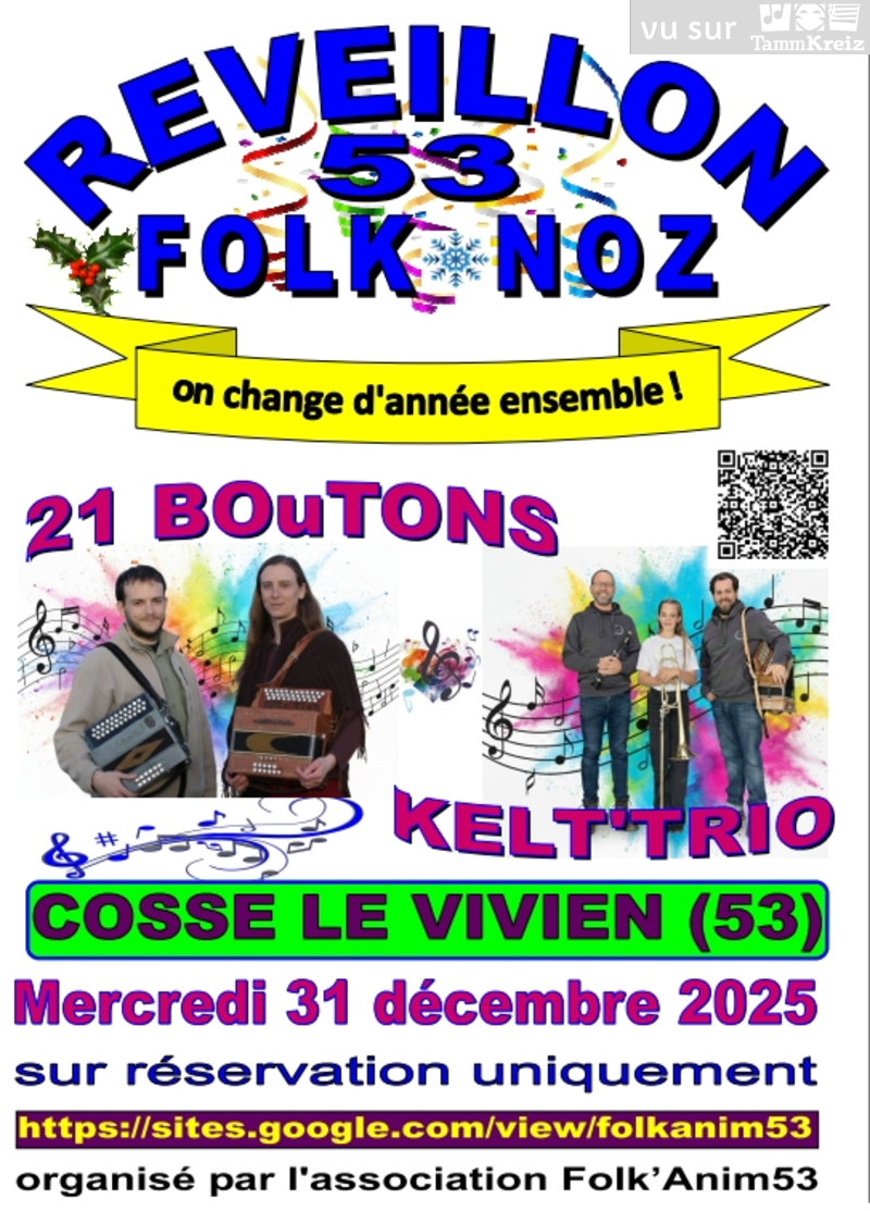 Repas et fest-noz&nbsp;à&nbsp;Cossé-le-Vivien