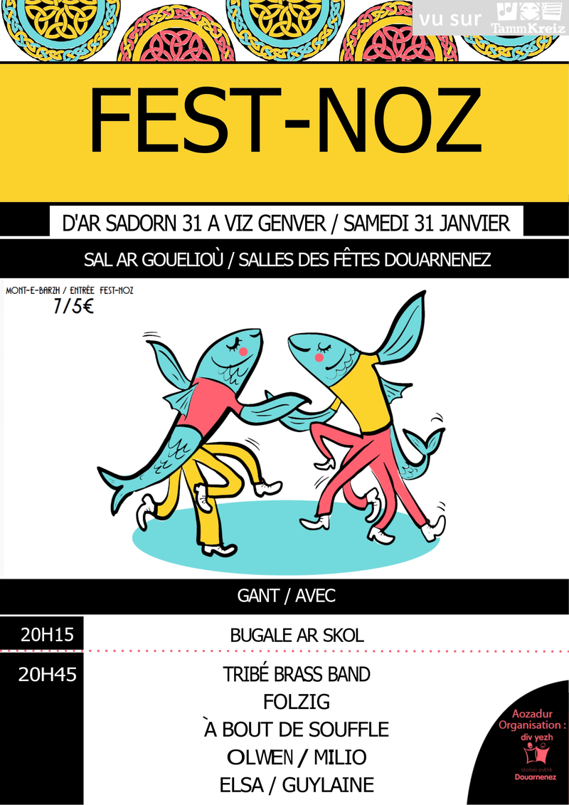FEST NOZ DOUARNENEZ Rmwh-POSTER HQ 50x70cm d'une AFFICHE VINTAGE