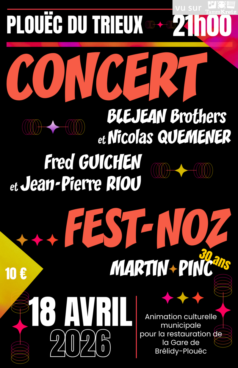 Concert et Fest-Noz&nbsp;à&nbsp;Plouëc-du-Trieux