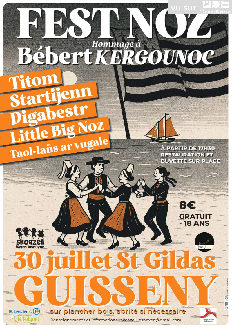 Fest Noz à Guissény le 30 juillet 2026 - Tamm-Kreiz